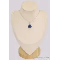 Pendentif en Tanzanite brute serti griffes - Bijoux en Tanzanite