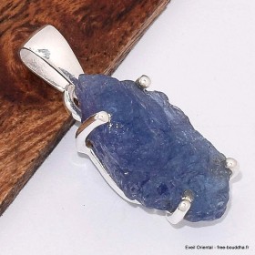 Authentique Tanzanite brute pendentif asymétrique 