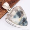Pendentif Tourmaline indigo sur Quartz fumé triangulaire Bijoux en Tourmaline Indigo BK81