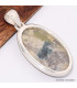 Pendentif Tourmaline indigo sur Quartz fumé oval Bijoux en Tourmaline Indigo BK81.1