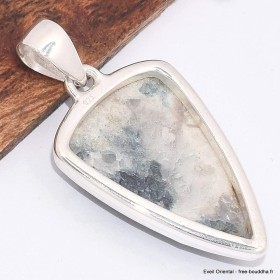 Pendentif coeur Tourmaline indigo sur Quartz fumé  