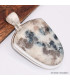 Gros Pendentif Tourmaline indigo sur Quartz fumé semi-oval Bijoux en Tourmaline Indigo BK81.5