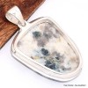 Gros Pendentif Tourmaline indigo sur Quartz fumé semi-oval Bijoux en Tourmaline Indigo BK81.5