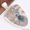 Gros Pendentif semi-oval en Tourmaline indigo sur Quartz fumé Bijoux en Tourmaline Indigo BK81.6