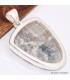 Gros Pendentif semi-oval en Tourmaline indigo sur Quartz fumé Bijoux en Tourmaline Indigo BK81.6