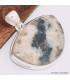 Pendentif tourmaline indigo sur Quartz fumé semi-rond Bijoux en Tourmaline Indigo BK81.7