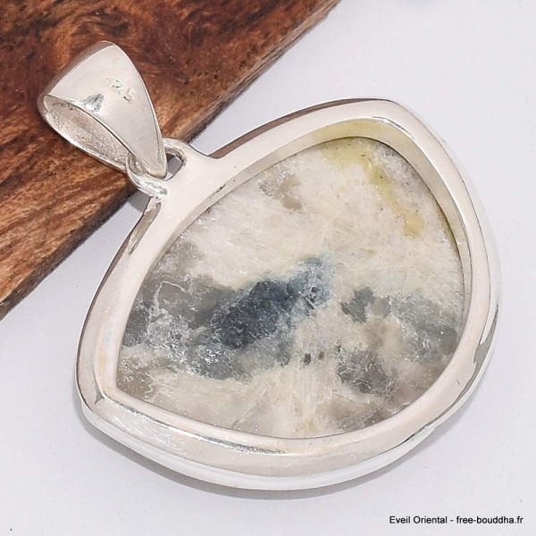 Pendentif tourmaline indigo sur Quartz fumé semi-rond Bijoux en Tourmaline Indigo BK81.7