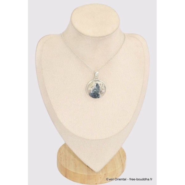 Pendentif Tourmaline indigo forme ronde Bijoux en Tourmaline Indigo BK81.9
