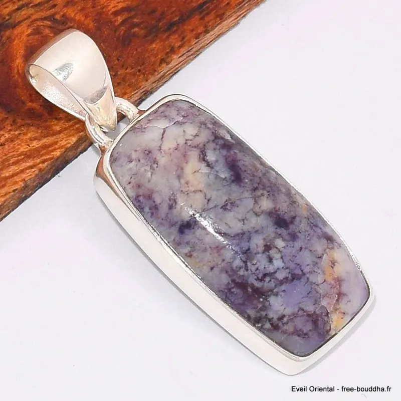 Pendentif rectangulaire Jaspe Tiffany - Pendentifs pierres naturelles