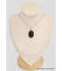 Pendentif authentique Nuumite ovale reflets bleus Pendentifs pierres naturelles BK85.1