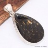Pendentif authentique Nuumite forme goutte reflets cuivre Bijoux en Nuumite BK85.2