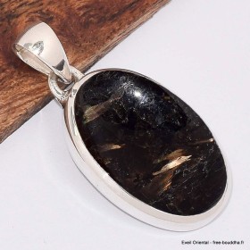 Pendentif authentique Nuumite ovale reflets cuivre Pendentifs pierres naturelles BK85.3