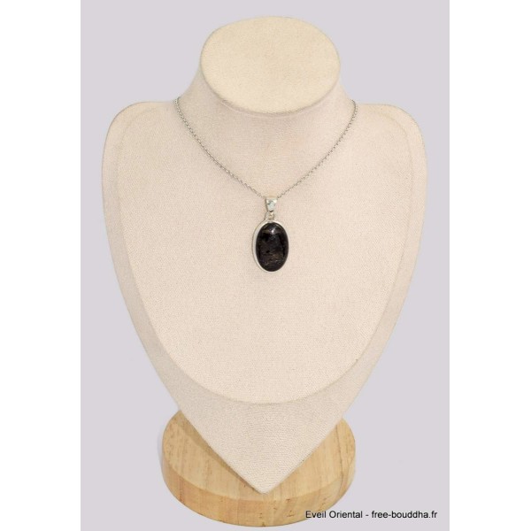 Pendentif authentique Nuumite ovale reflets cuivre Pendentifs pierres naturelles BK85.3
