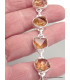 Bracelet argent Citrine brute serti clos-n Bracelets pierres naturelles BK87