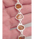 Bracelet argent Citrine brute serti clos-n Bracelets pierres naturelles BK87