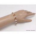 Bracelet argent Citrine brute serti clos-n Bracelets pierres naturelles BK87