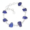 Bracelet Tanzanite brute serti clos 