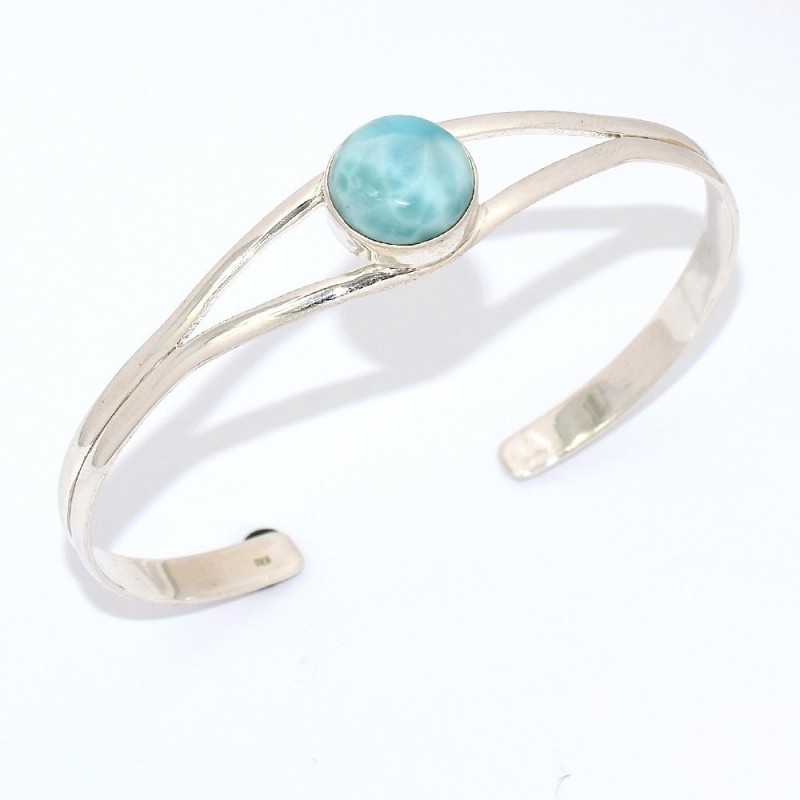 Bracelet jonc en authentique Larimar 