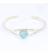 Bracelet jonc en authentique Larimar Bracelets pierres naturelles BK87.3