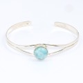 Bracelet jonc en authentique Larimar Bracelets pierres naturelles BK87.3