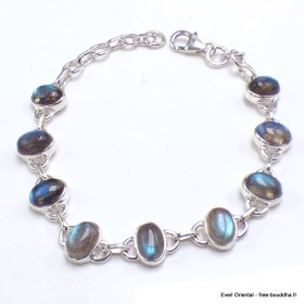 Bracelet Labradorite bleue 9 pierres Bijoux en Labradorite Bleue BK87.4