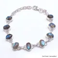 Bracelet Labradorite bleue 9 pierres - Bijoux en Labradorite Bleue