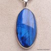 Gros Pendentif oval Labradorite bleue grade AAA-bo Pendentifs pierres naturelles BK88