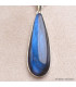 Pendentif allongé Labradorite bleue grade AAA Pendentifs pierres naturelles BK88.1