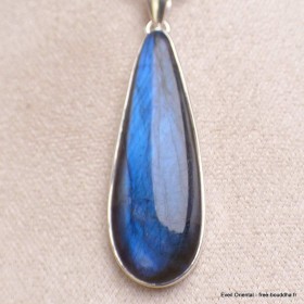 Pendentif allongé Labradorite bleue grade AAA Pendentifs pierres naturelles BK88.1