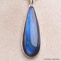 Pendentif allongé Labradorite bleue grade AAA Pendentifs pierres naturelles BK88.1