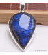 Gros Pendentif goutte Labradorite bleue grade AAA Bijoux en Labradorite Bleue BK88.2