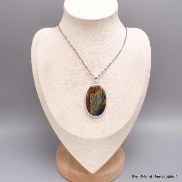 Extraordinaire Pietersite qualité AAA gris fauve Pendentifs pierres naturelles BK89