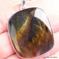 Très gros pendentif en Pietersite qualité AAA gris fauve - Pendentifs pierres naturelles