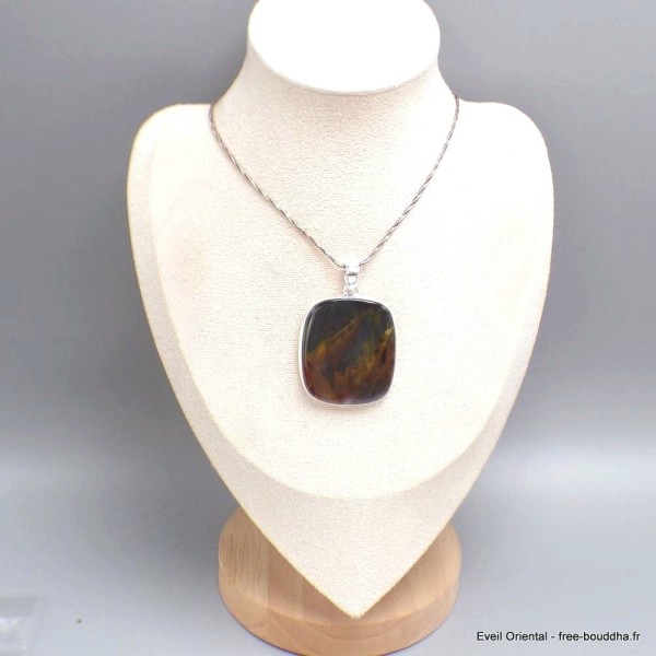 Très gros pendentif en Pietersite qualité AAA gris fauve Pendentifs pierres naturelles BK89.1