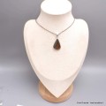 Pendentif asymétrique en Pietersite qualité AAA gris fauve Pendentifs pierres naturelles BK89.3