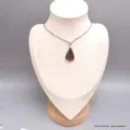 Pendentif asymétrique en Pietersite qualité AAA gris fauve - Pendentifs pierres naturelles