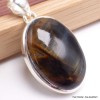 Pendentif oval en Pietersite qualité AAA gris fauve-cz Pendentifs pierres naturelles BK89.4-a