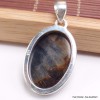 Pendentif oval en Pietersite qualité AAA gris fauve-cz Pendentifs pierres naturelles BK89.4-a