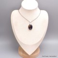 Pendentif oval en Pietersite qualité AAA gris fauve-cz Pendentifs pierres naturelles BK89.4-a