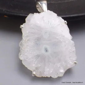 Pendentif Quartz solaire naturel stalactite 2 yeux - Bijoux en Quartz