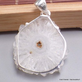 Pendentif Quartz solaire naturel stalactite 2 yeux 