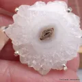 Pendentif argent Quartz solaire naturel stalactite - Bijoux en Quartz