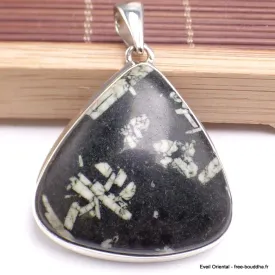 Pendentif triangulaire en Jaspe Calligraphie - Bijoux en Jaspe
