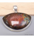 Gros pendentif Labradorite violette semi-rond Pendentifs pierres naturelles BK93