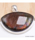 Gros pendentif Labradorite violette semi-rond Pendentifs pierres naturelles BK93