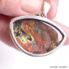 Gros pendentif Labradorite violette semi-rond Pendentifs pierres naturelles BK93