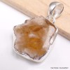 Pendentif en vraie Citrine Tranche asymétrique Pendentifs pierres naturelles BK95.4