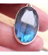 Pendentif oval Labradorite bleue facettée grade AAA Pendentifs pierres naturelles BK96.1