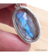 Pendentif oval Labradorite bleue facettée grade AAA Pendentifs pierres naturelles BK96.1