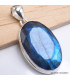 Pendentif oval Labradorite bleue facettée grade AAA Pendentifs pierres naturelles BK96.1